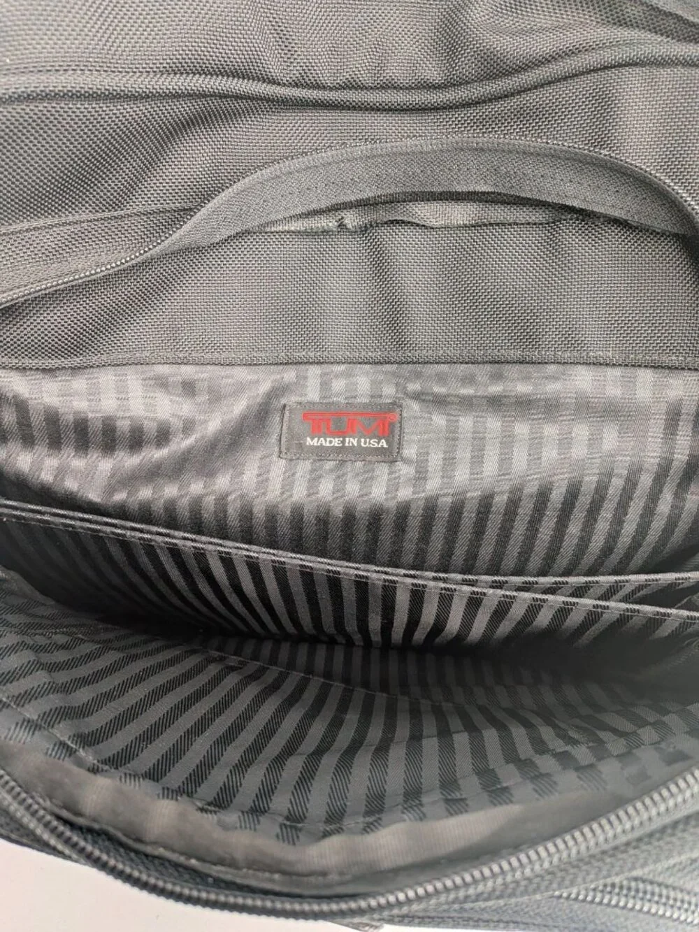 TUMI Ballistic Nylon Laptop Backpack Pockets Executive Travel MBL Logo Work Bag